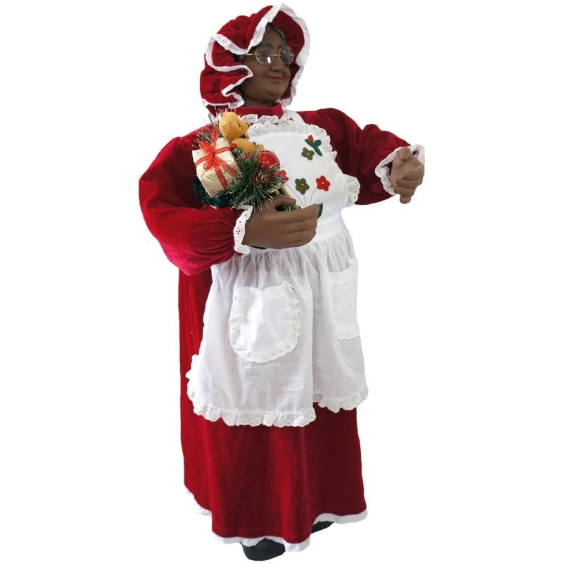 Christmas-Time-36-African-American-Mrs-Claus-in-Baking-Outfit-with-Music-1