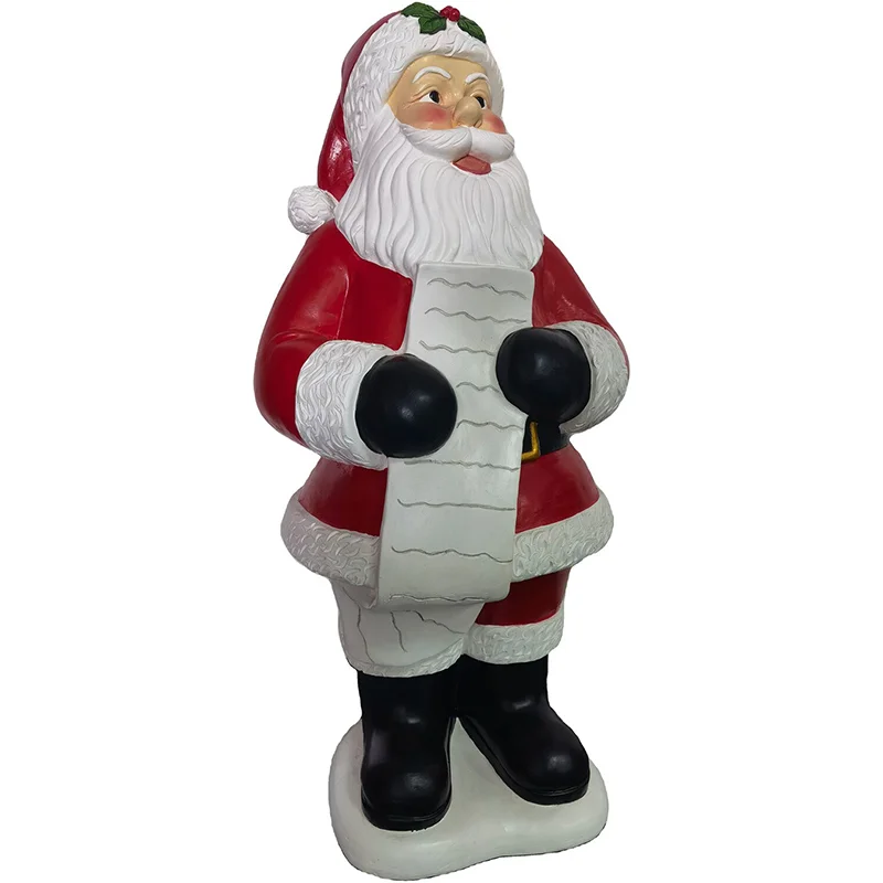 Christmas-Time-36inc-Resin-Traditional-Santa-Holding-List