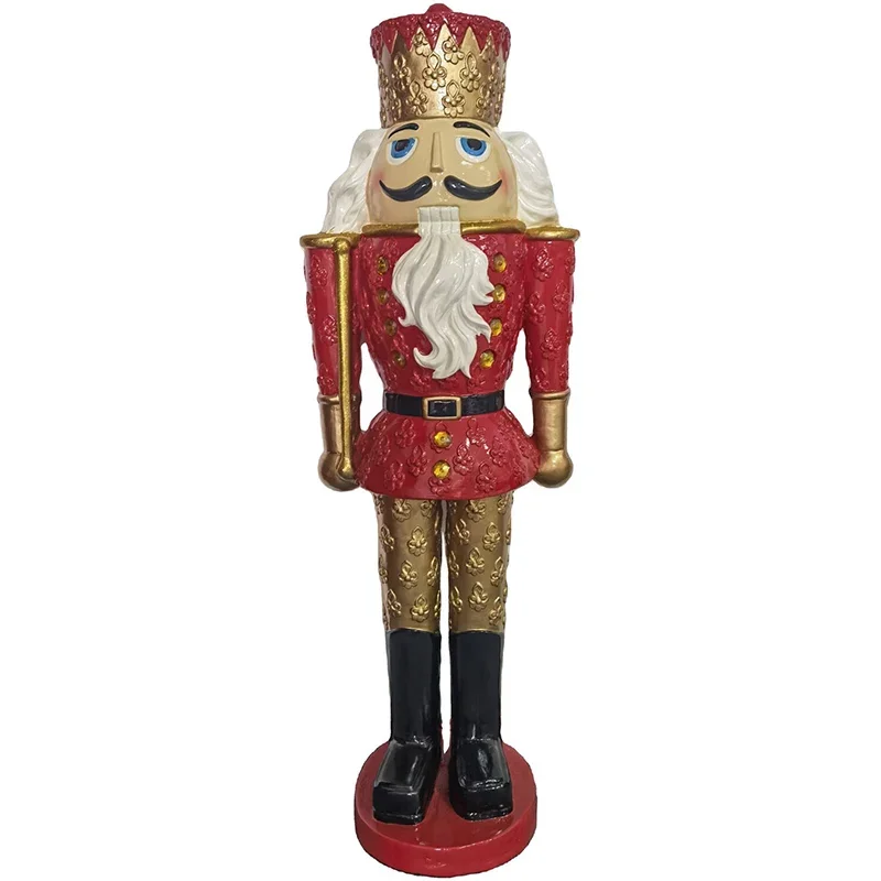 Christmas-Time-48inc-Red-Resin-Bearded-Nutcracker-with-Holding-Staff-with-LED-Lights