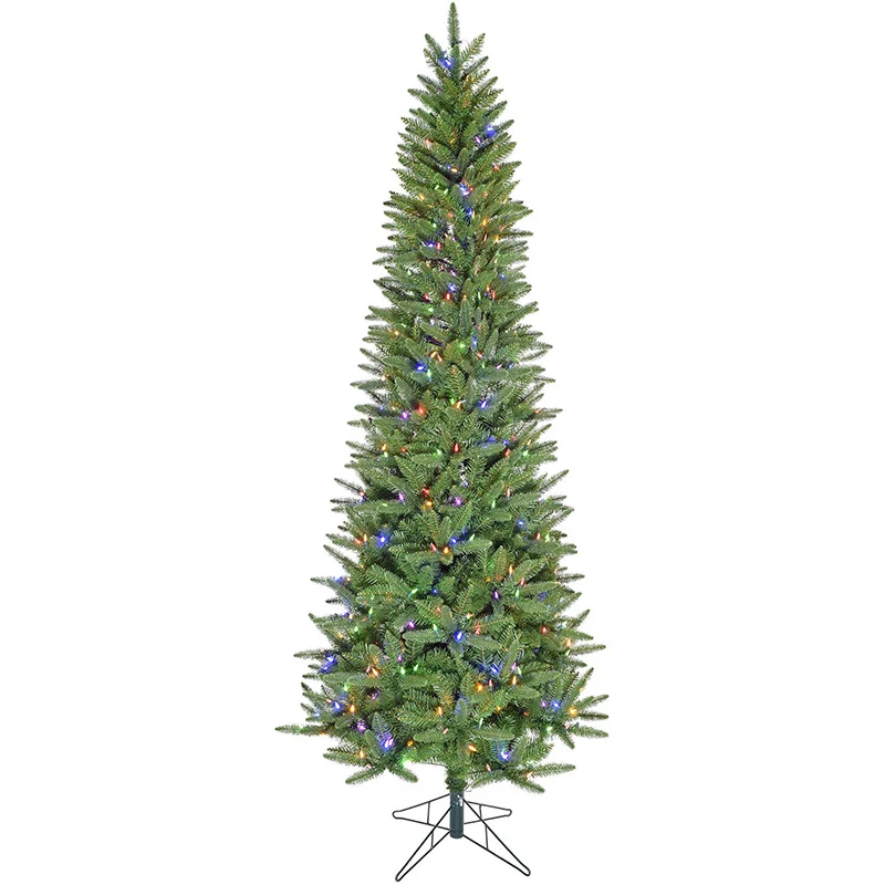 Christmas-Time-Green-6-5ft-Windsor-Pine-Slim-Tree-with-8F-Multi-LED-Remote-Connect