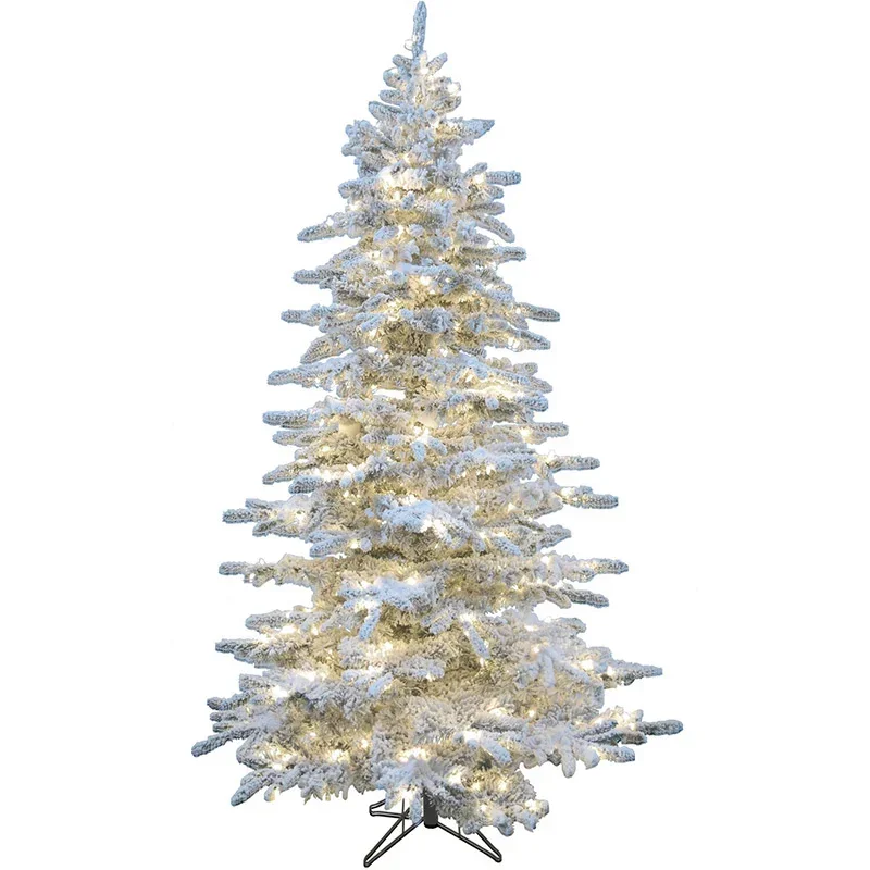 Christmas-Time-Snow-6-5ft-Silverado-Pine-Christmas-Tree-with-Clear-LED-Light-EZ-Connect