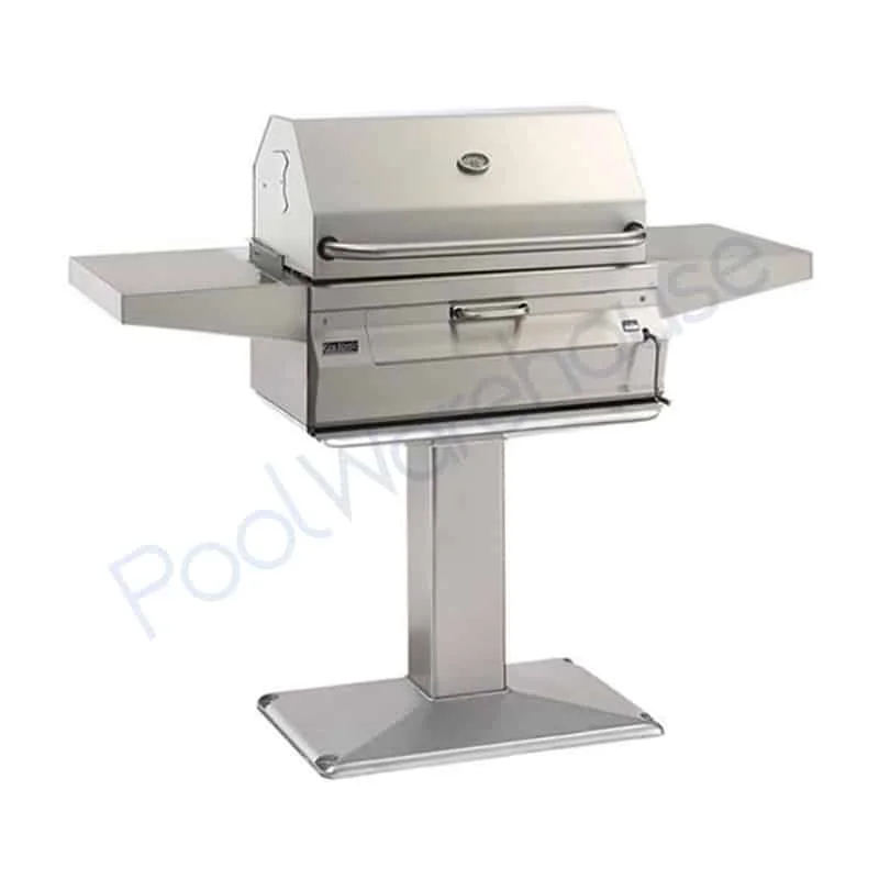Fire-Magic-Legacy-Charcoal-24-in-Post-Grill-with-Smoker-Oven-Hood-01
