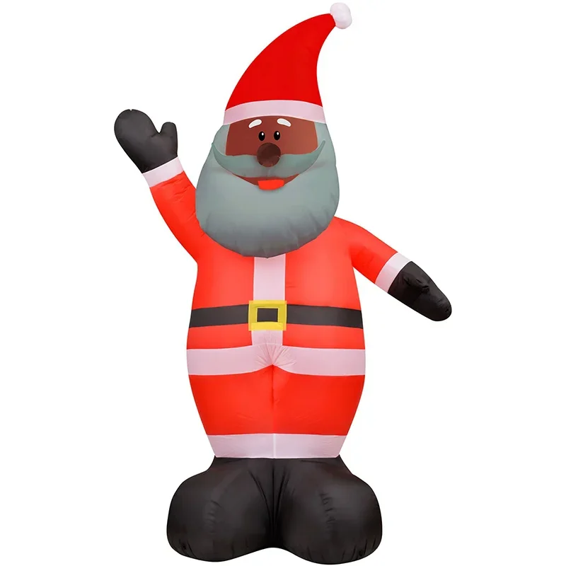Fraser-Hill-Farm-12ft-Inflatable-African-American-Santa-with-White-LED-Lights