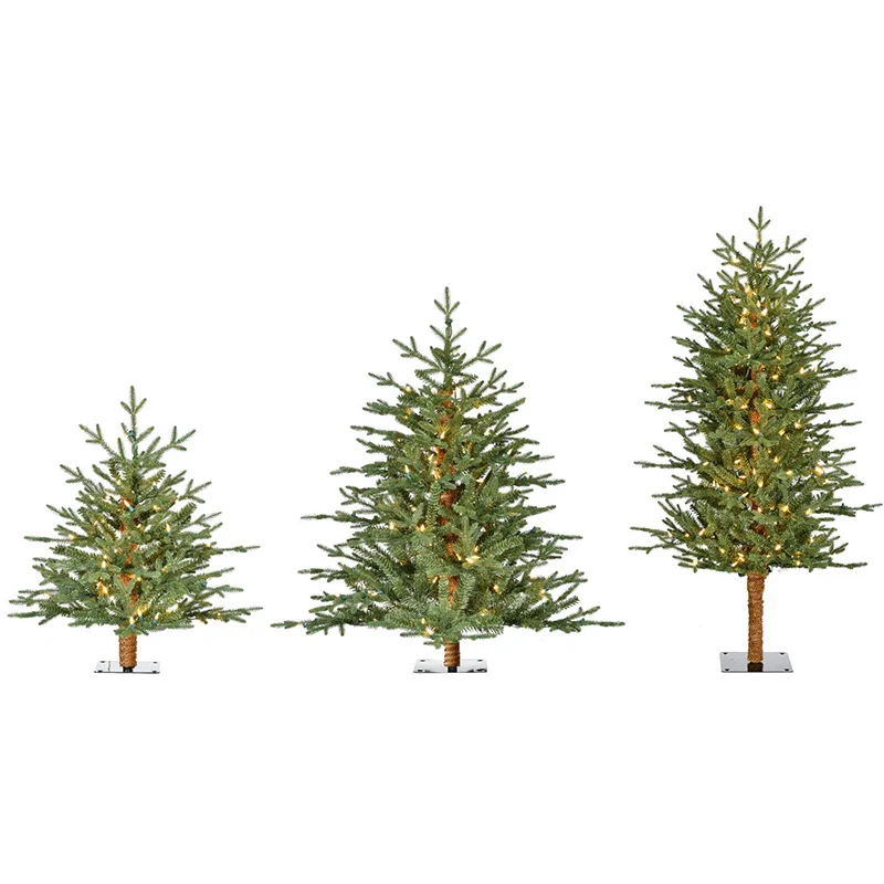 Fraser-Hill-Farm-2-3-4ft-Green-Alpine-Christmas-Tree-Set-with-Warm-White-LED