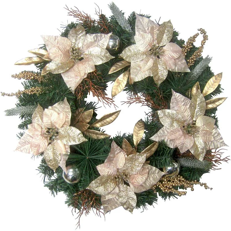 Fraser-Hill-Farm-24inc-Poinsettia-Christmas-Wreath-with-Poinsettias-Ornaments-Gold-Berries