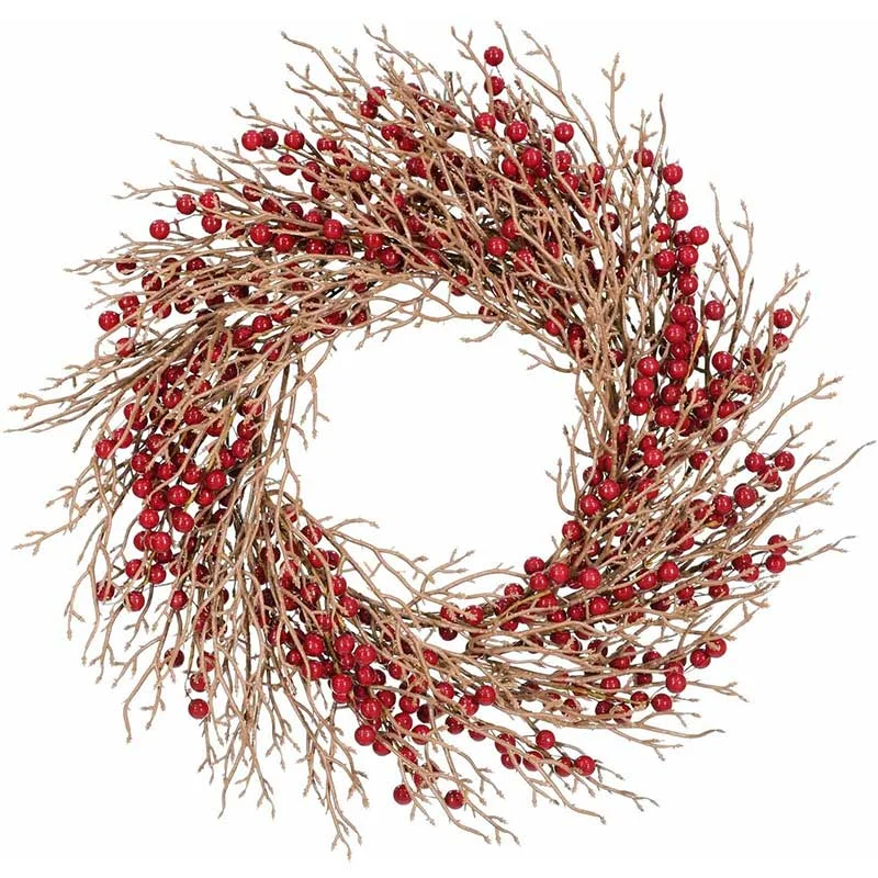 Fraser-Hill-Farm-24inc-Red-Berry-Christmas-Wreath-without-Lights