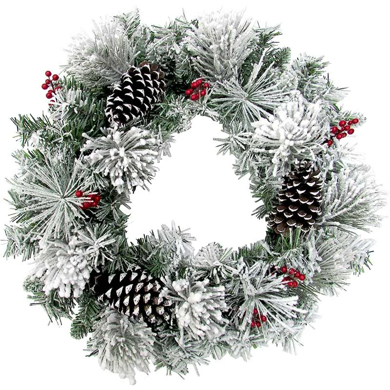 Fraser-Hill-Farm-24inc-Snowy-Pine-Christmas-Wreath-with-Red-Berry