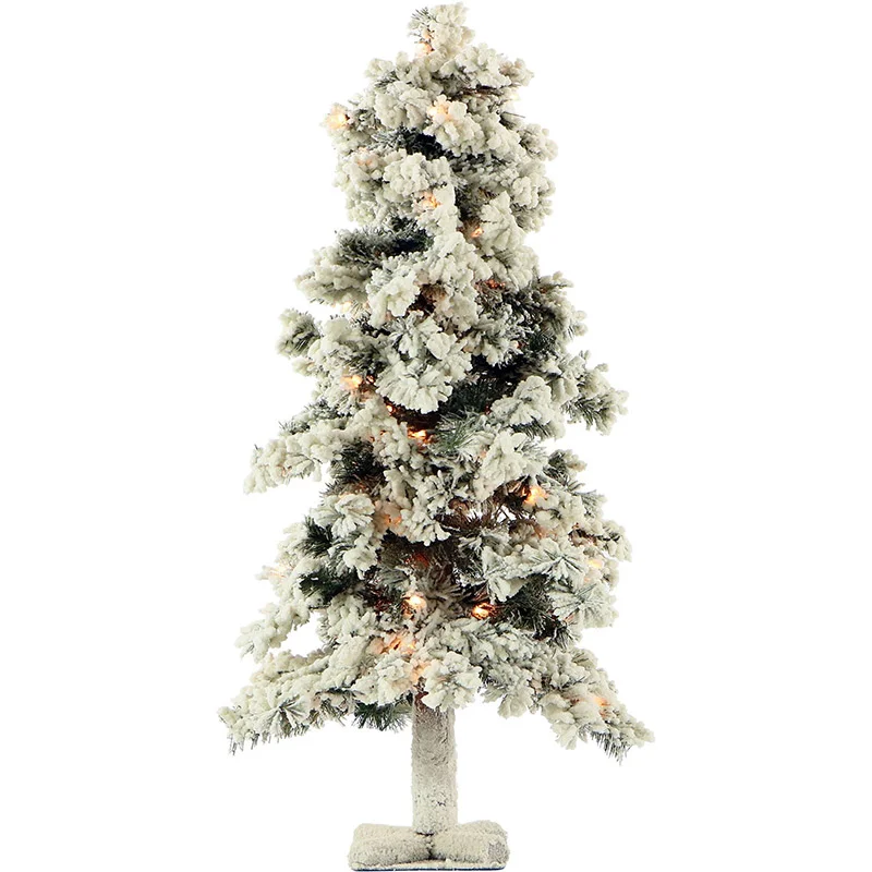Fraser-Hill-Farm-2ft-Snowy-Alpine-Christmas-Tree-with-Clear-Lights