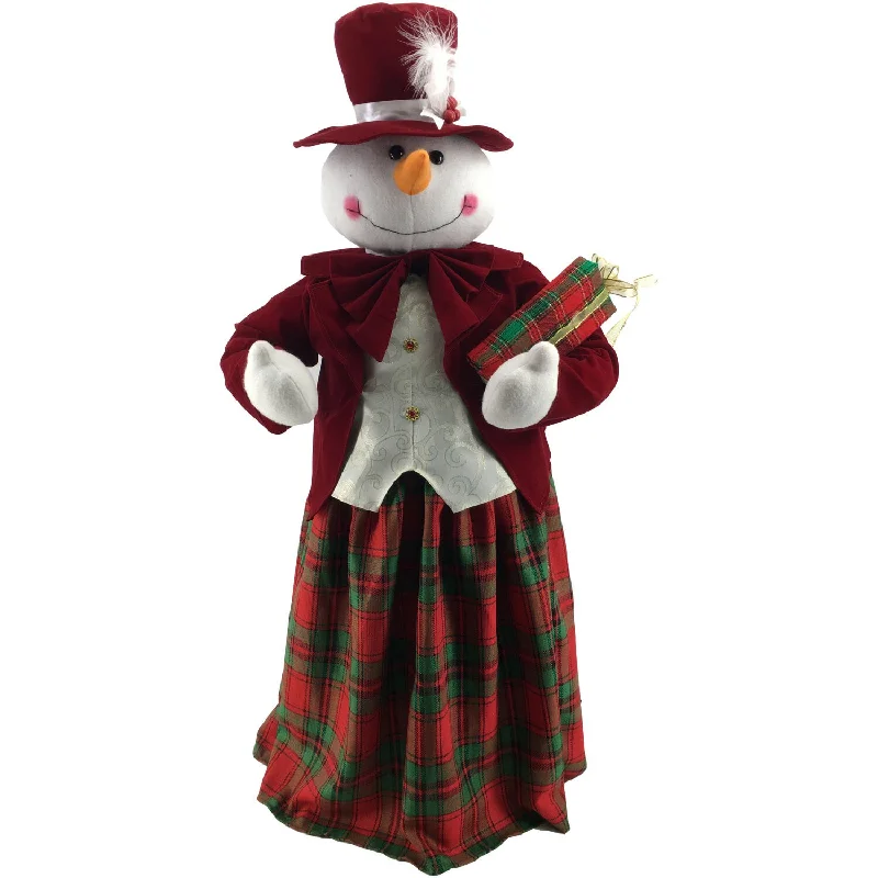 Fraser-Hill-Farm-36-Carolling-Mrs.-Snowman-Holding-Gift-with-Music-1