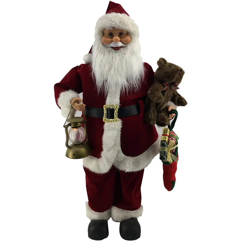 Fraser-Hill-Farm-36inc-Santa-Animated-Musical-Holding-Lantern-and-Teddy-Bear