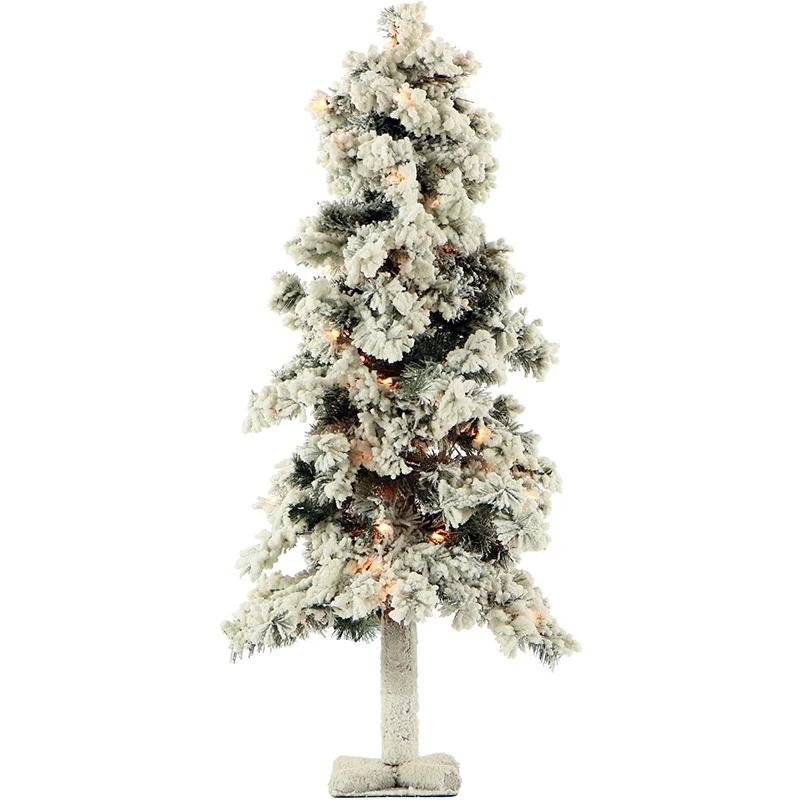 Fraser-Hill-Farm-3ft-Snowy-Alpine-Christmas-Tree-with-Clear-Lights