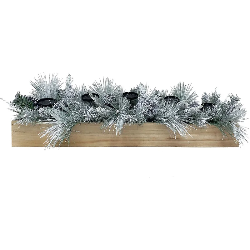 Fraser-Hill-Farm-42inc-Christmas-Flocked-Mixed-Pine-Candle-Holder