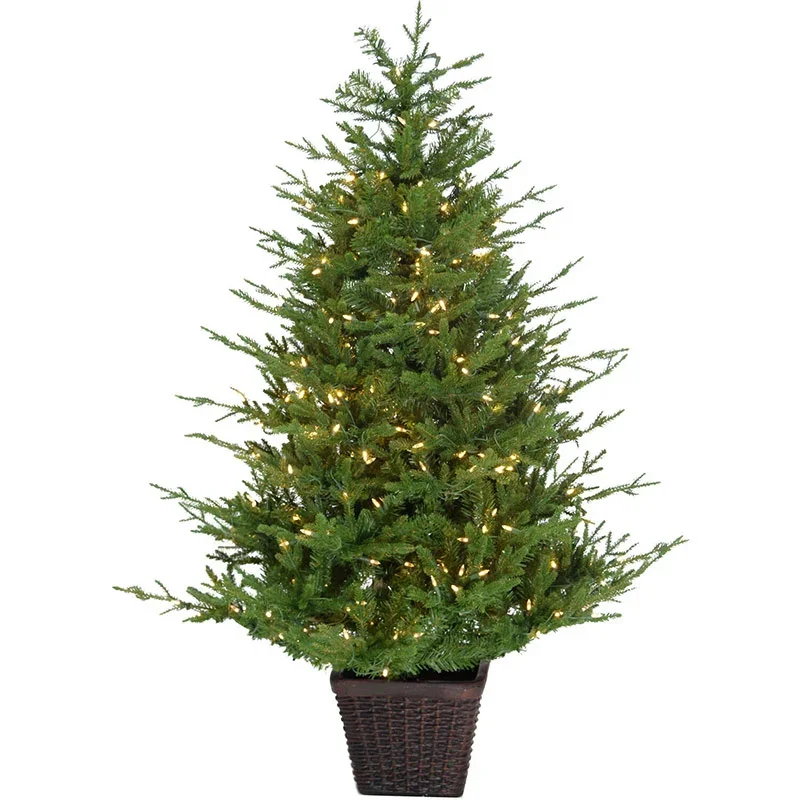 Fraser-Hill-Farm-4ft-Basket-Potted-Adirondack-Christmas-Tree-with-Clear-LED-Light-Plug