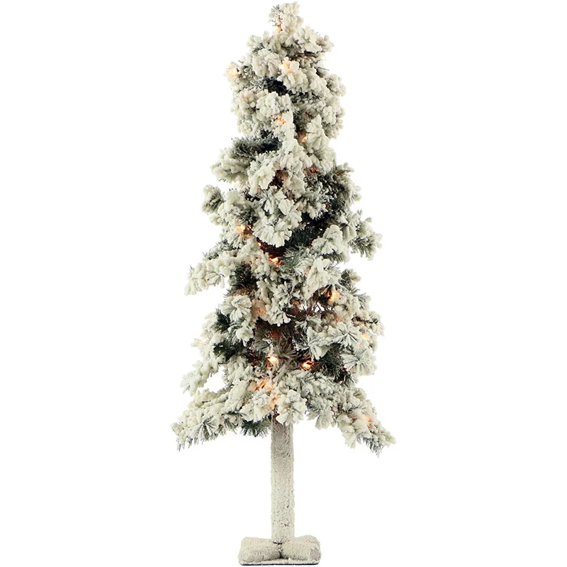 Fraser-Hill-Farm-4ft-Snowy-Alpine-Christmas-Tree-with-Clear-Lights