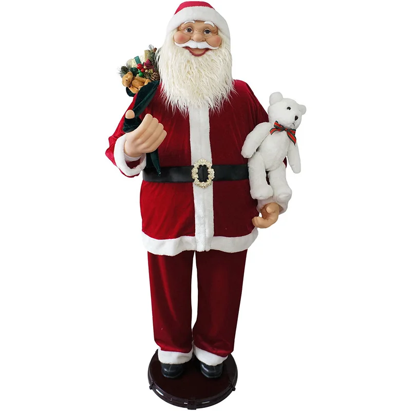 Fraser-Hill-Farm-58inc-Dancing-Santa-Holding-Bear-Toy-Sack
