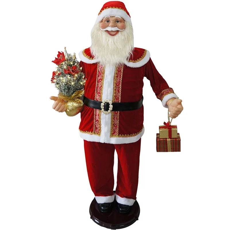 Fraser-Hill-Farm-58inc-Dancing-Santa-Holding-Gifts-and-A-Lighted-Christmas-Tree
