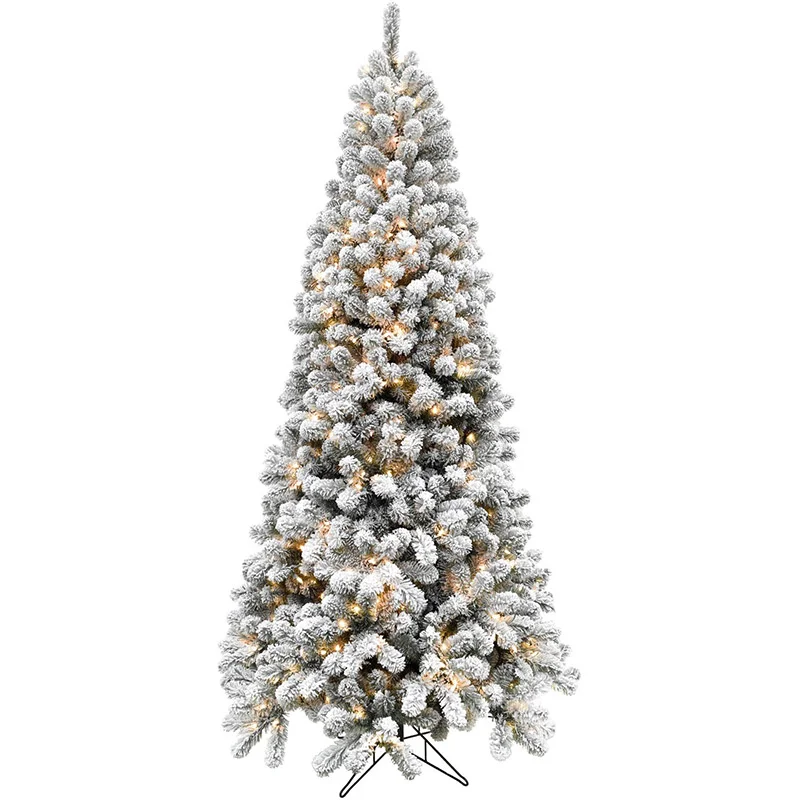 Fraser-Hill-Farm-7-5ft-Alaskan-Flocked-Christmas-Tree-with-Clear-Smart-Light-EZ-Connect