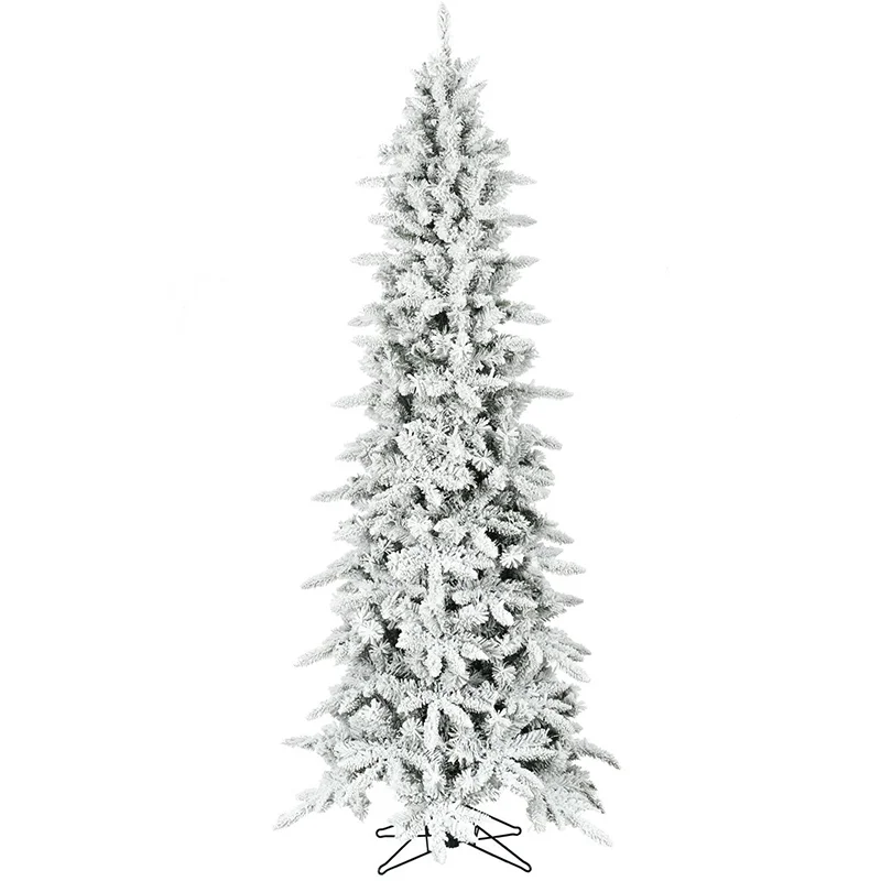 Fraser-Hill-Farm-7-5ft-Slim-Mountain-Pine-Flocked-Tree-without-Lights