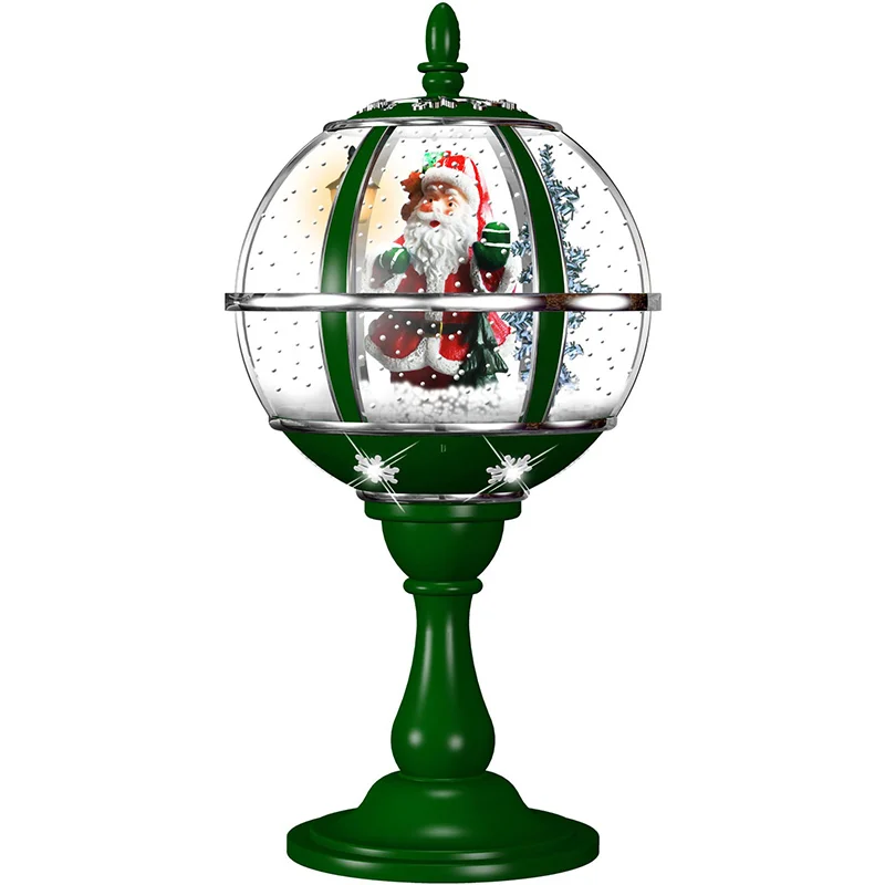 Fraser-Hill-Farm-Green-23inc-Tabletop-Snowy-Santa-Globe