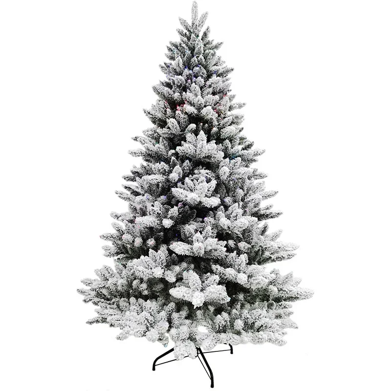 Fraser-Hill-Farm-Snow-7-5ft-Flocked-Tree-with-21-Function-LED-Fiber-Optic-Dancing-Light-Show