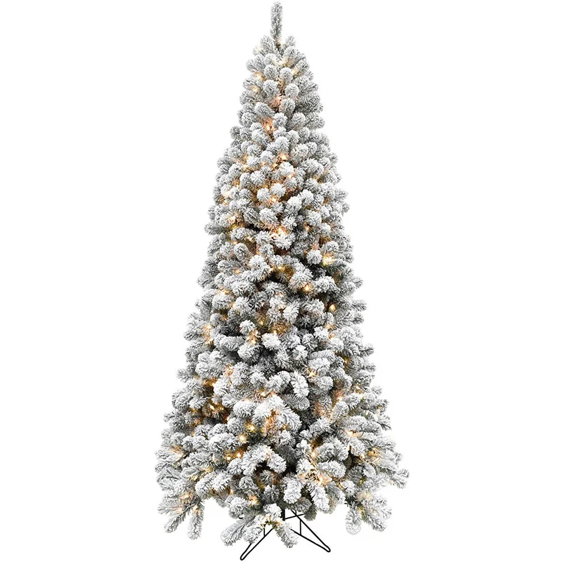 Fraser-Hill-Farm-Snowy-6-5ft-Silverton-Fir-Christmas-Tree-with-Clear-Smart-Light-EZ-Connect