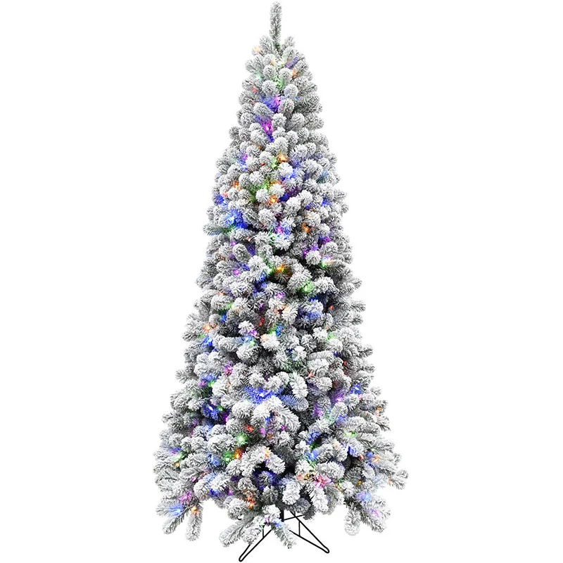 Fraser-Hill-Farm-Snowy-6-5ft-Silverton-Fir-Christmas-Tree-with-Multi-LED-EZ-Connect