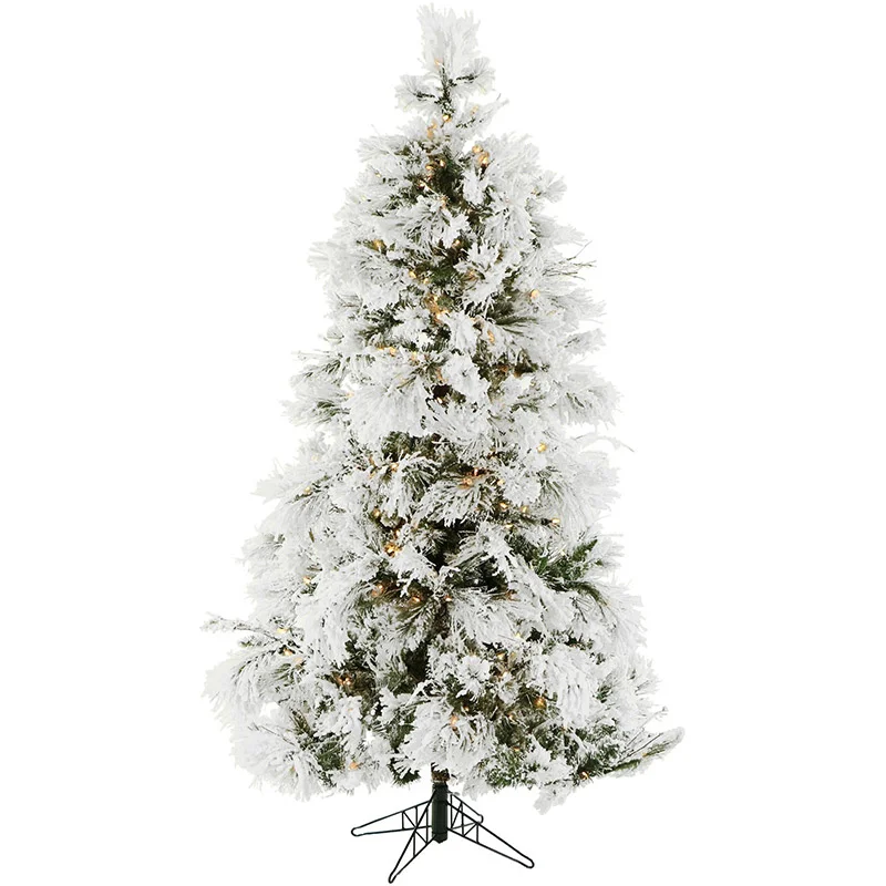 Fraser-Hill-Farm-Snowy-7-5ft-Pine-Christmas-Tree-with-Clear-LED-EZ-Connect