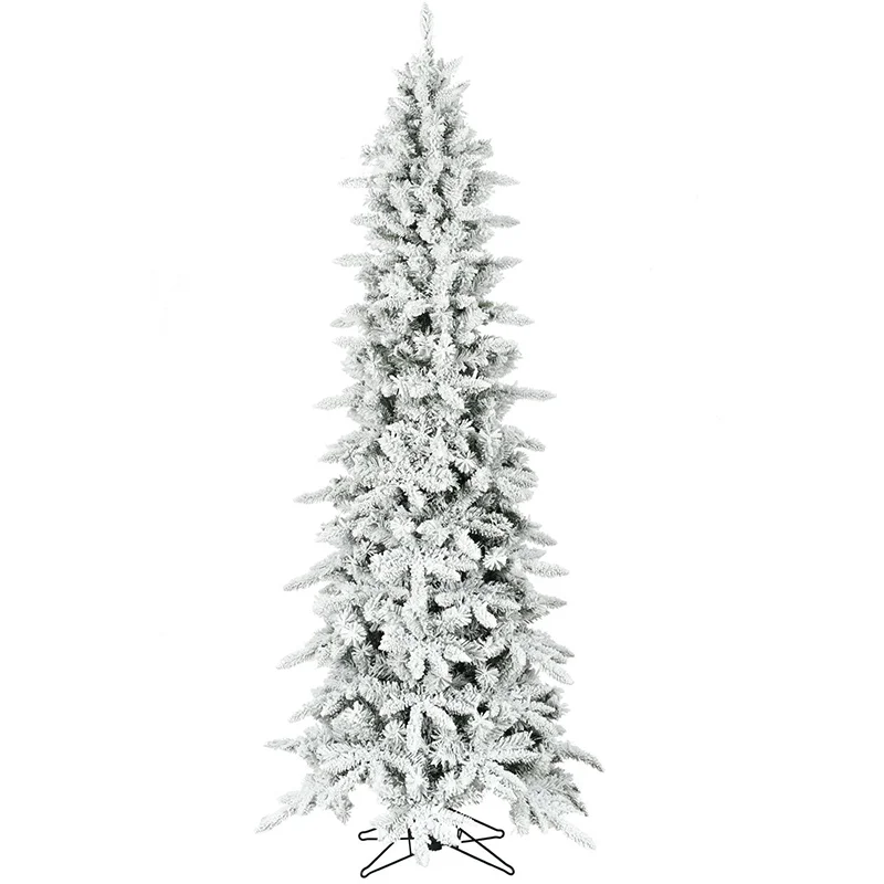 Fraser-Hill-Farm-Snowy-9ft-Slim-Mountain-Pine-Flocked-Christmas-Tree-without-Lights