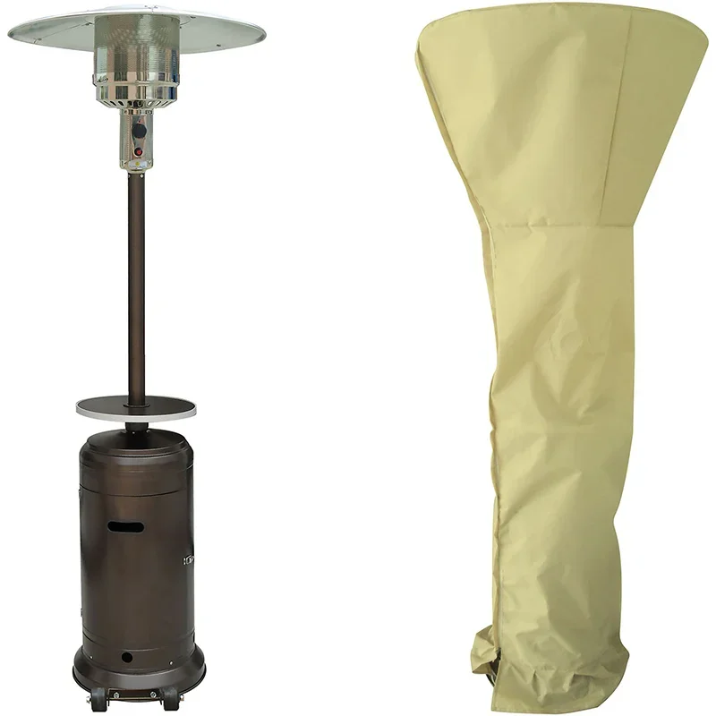 Hanover-7ft-Tall-48000-BTU-Hammered-Bronze-Steel-Umbrella-Propane-Patio-Heater-with-Cover-Combo