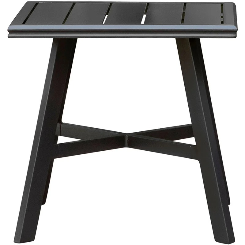 Hanover-Cortino-Commercial-Gunmetal-22inc-Slat-Top-Side-Table