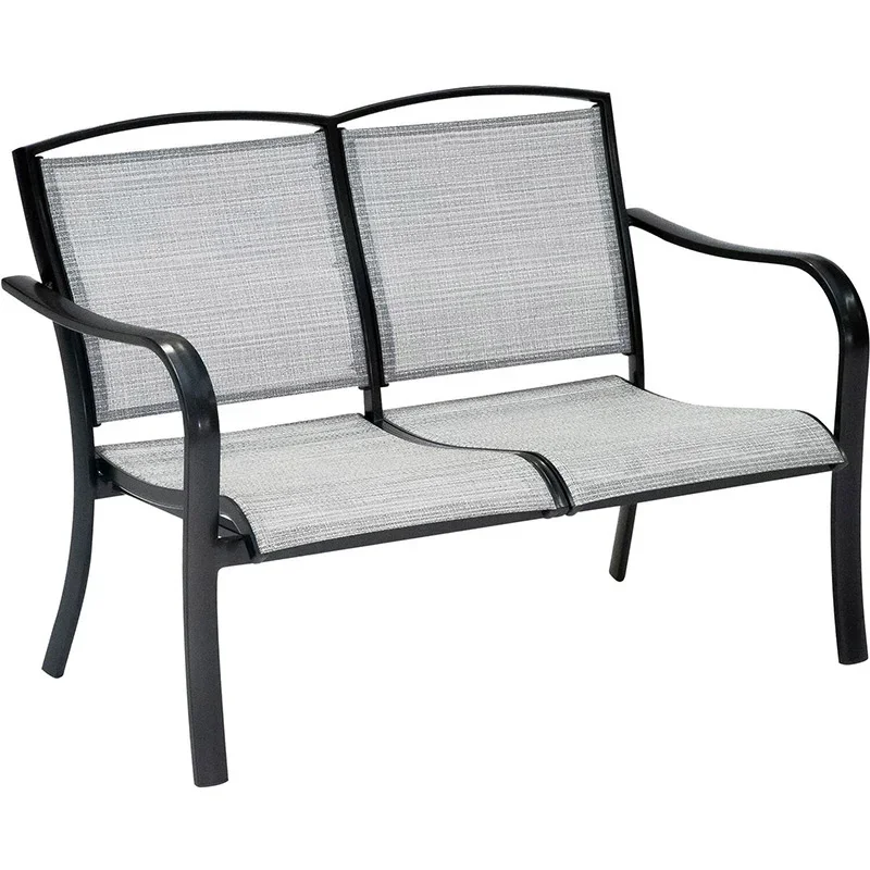 Hanover-Foxhill-Commercial-Gunmetal-Sling-Aluminum-Loveseat