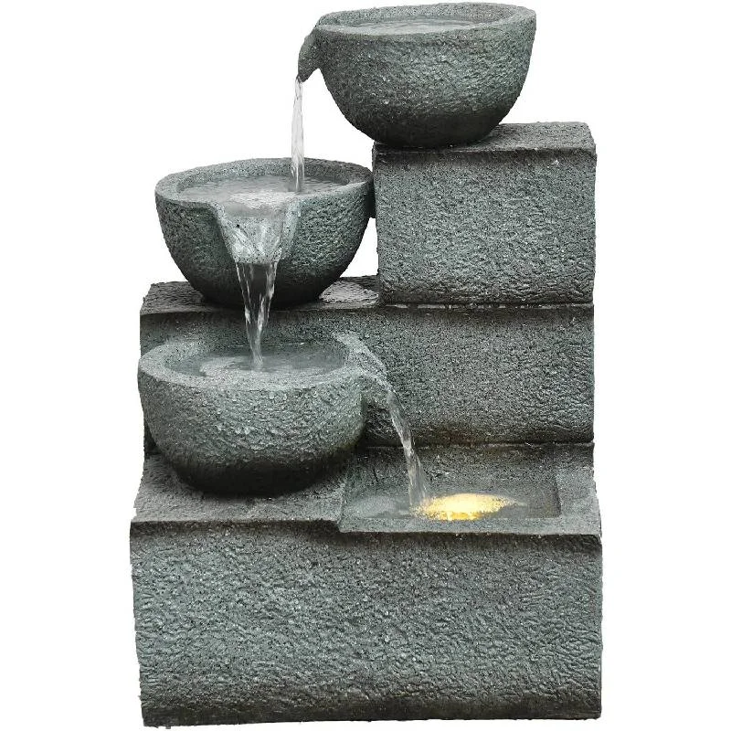 Hanover-HAN022FNTN-01-22in-Three-Tier-Cascade-Polyresin-Fountain-with-Lights-1