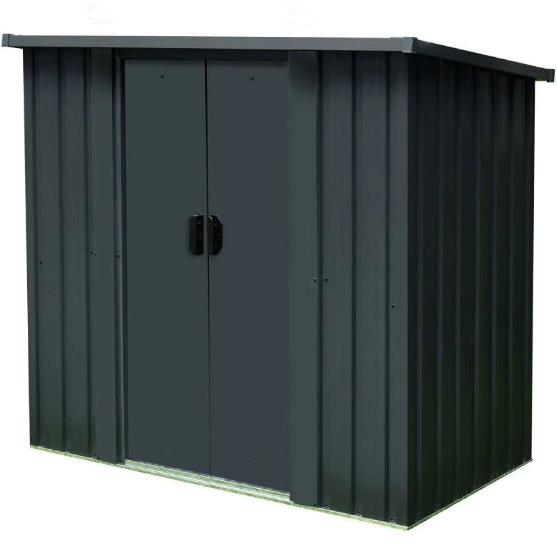 Hanover-HANCOMSHD-GRY-Galvanized-Steel-Compact-Shed-2.8-x-4.8-x-4.4-1