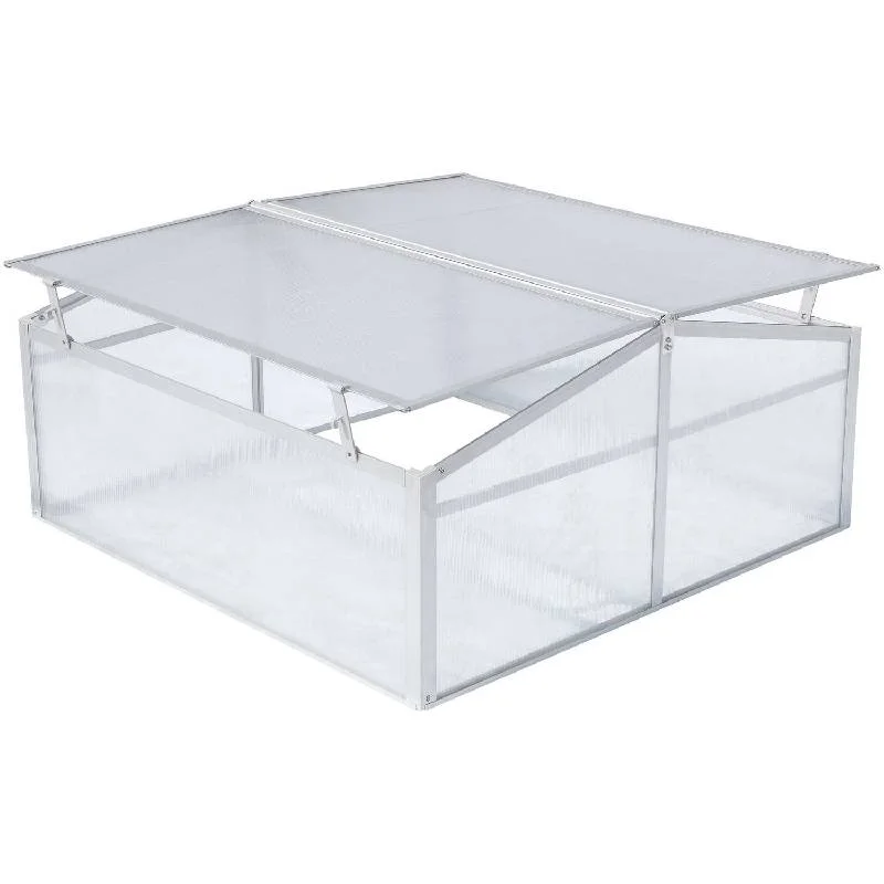 Hanover-HANGHMN-2NAT-Double-Mini-Cold-Frame-Greenhouse-40-x-40-x-19-1