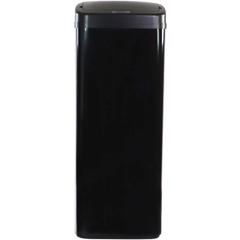 Hanover-HTRASH50L-3-50L-Slim-Black-Stainless-Steel-Trash-Can-1