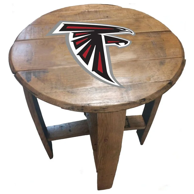 Imperial-Atlanta-Falcons-Oak-Barrel-End-Table2