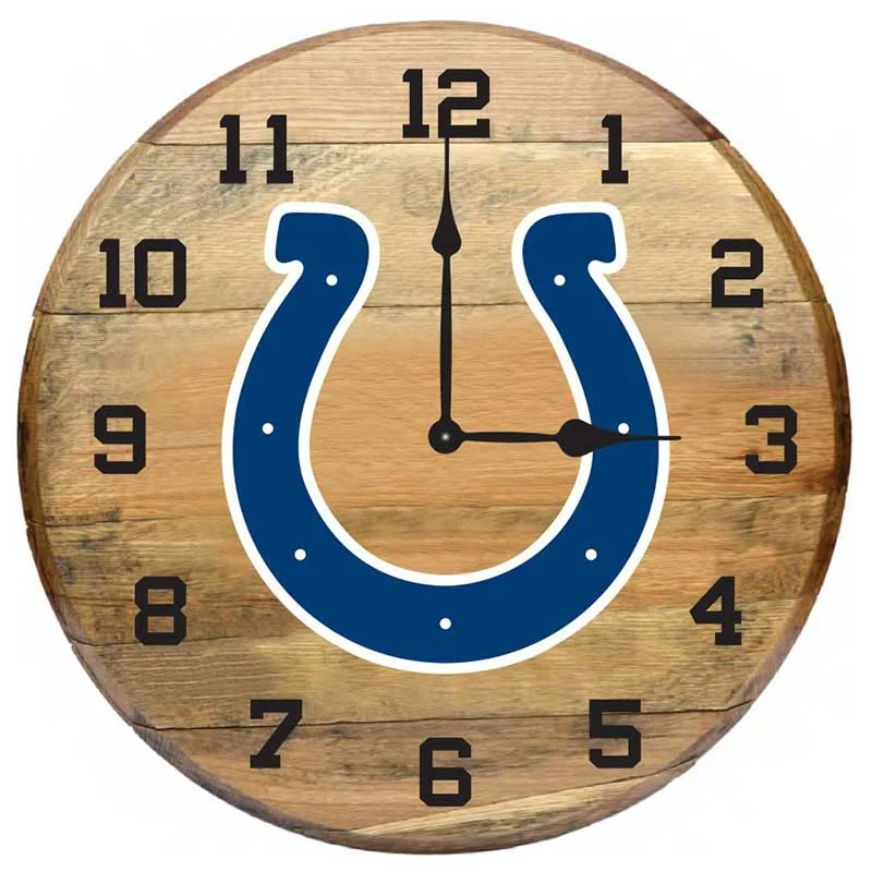 Imperial-Indianapolis-Colts-Oak-Barrel-Clock2