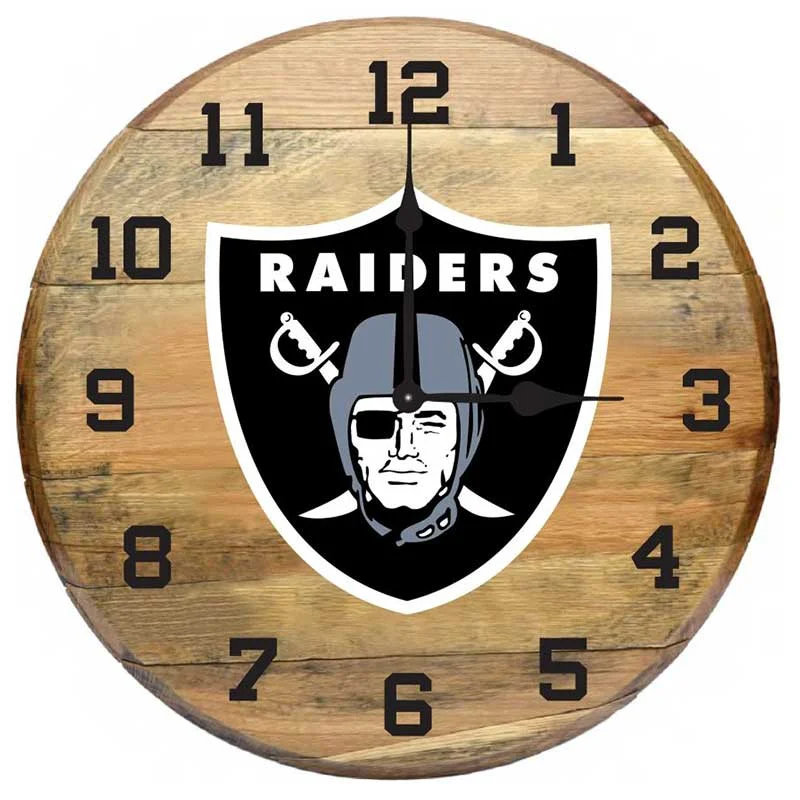 Imperial-Las-Vegas-Raiders-Oak-Barrel-Clock2
