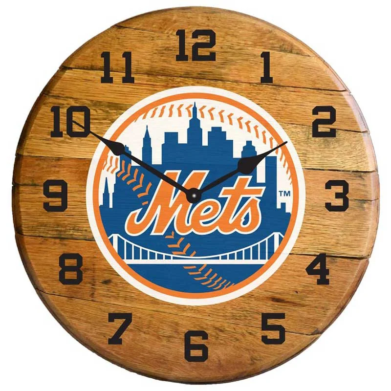 Imperial-New-York-Mets-Oak-Barrel-Clock2