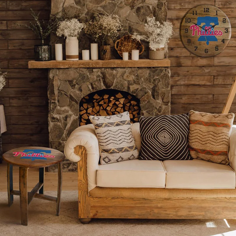 Imperial-Philadelphia-Philies-Oak-Barrel-End-Table