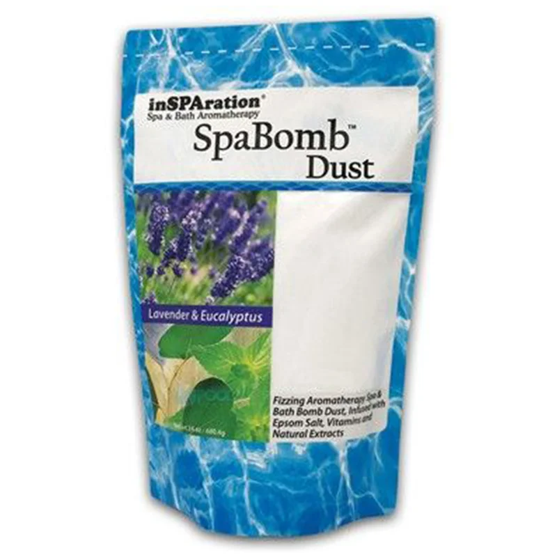 InSPAration-790-6-Per-Case-SpaBomb-Dust-1.5-LBS-Lavender-Eucalyptus