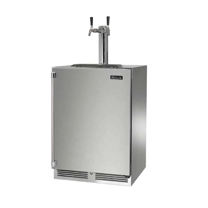 Perlick-24-In-Double-Tap-Signature-Series-Outdoor-Right-Hinge-Kegerator