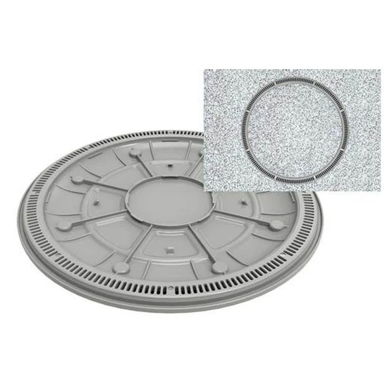 Superflo-360-Pebble-Top-Drain-20-In.-Light-Gray